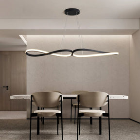 Lustre Pendente Minimalista Orgânico Gran Luxo Verona LEDZ – Dourado/Prata/Preto – 100cm – Controle Remoto e App