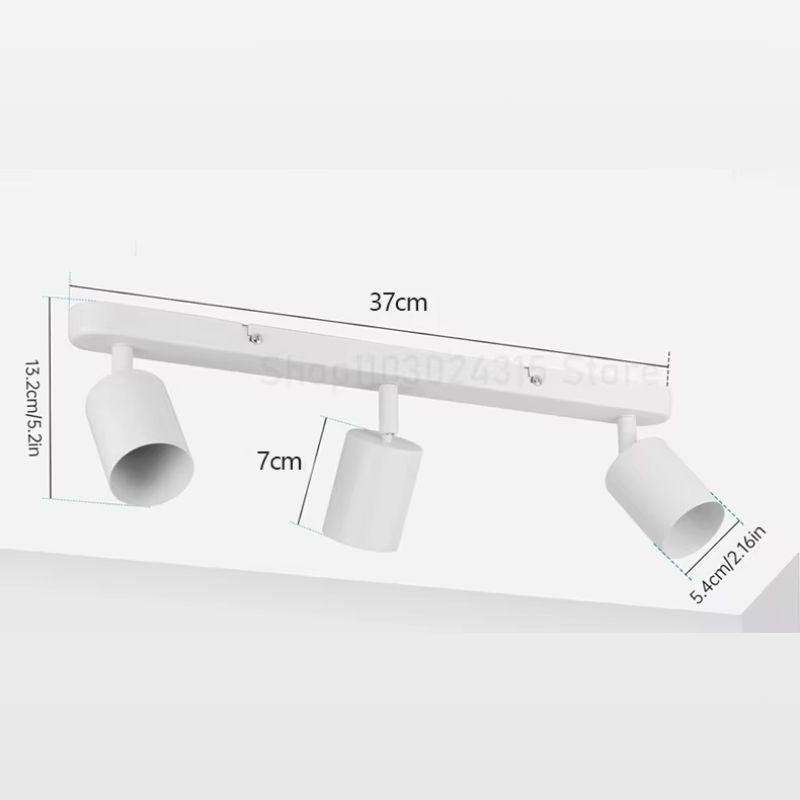 Lustre Luminária de Teto Spots em Led - Preto/Branco