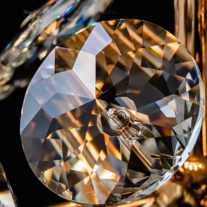 Luminária de Teto Plafon em Cristal de Vidro K9 Ducale LEDZ