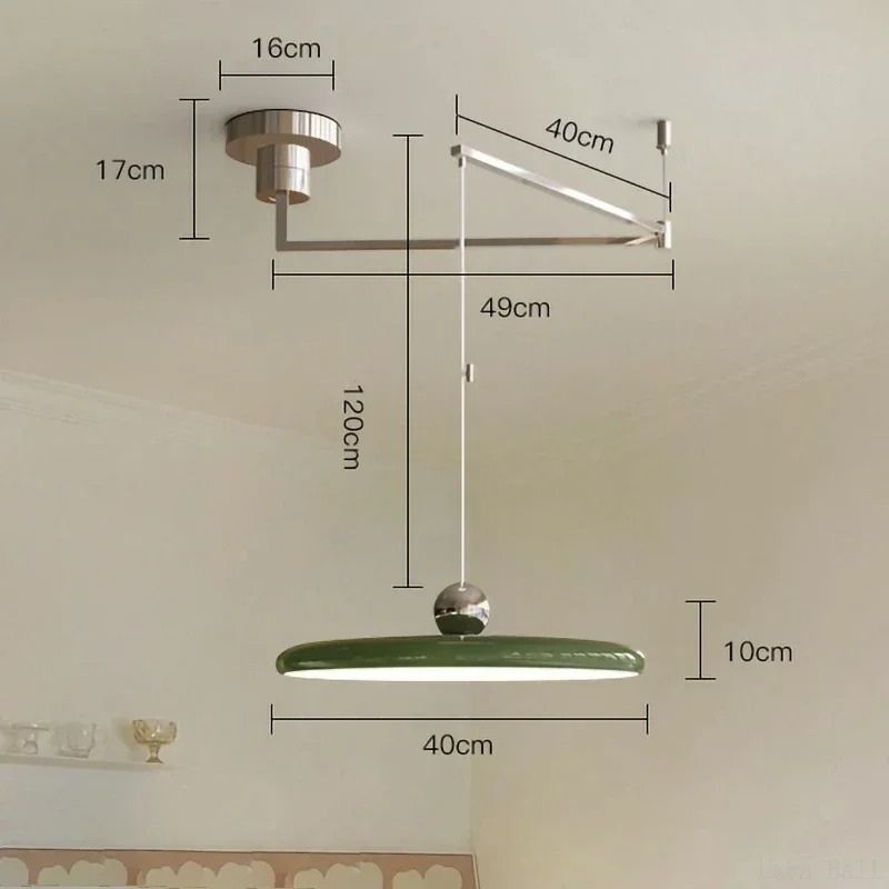 Luminária Pendente com Braço Articulado Estilo UFO Vancouver LEDZ – 40cm