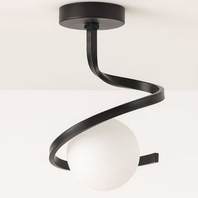 Luminária de Teto Plafon Helix LEDZ - Preto/Dourado