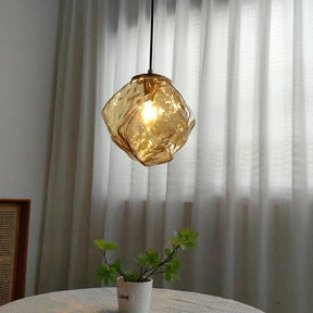 Lustre Pendente Minimalista Orgânico Torino LEDZ – Vidro – Transparente/Âmbar/Fumê – 15cm/22cm