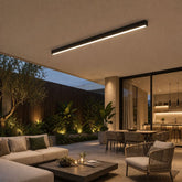 Luminária de Teto Plafon Linea Slim Ledz - 50cm/80cm - Preto/Branco