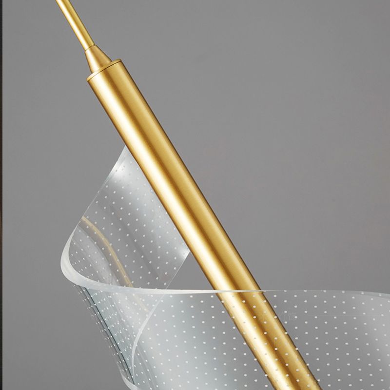 Luminária Arandela de Parede Espiral Acrílico LEDZ – Dourado/Preto