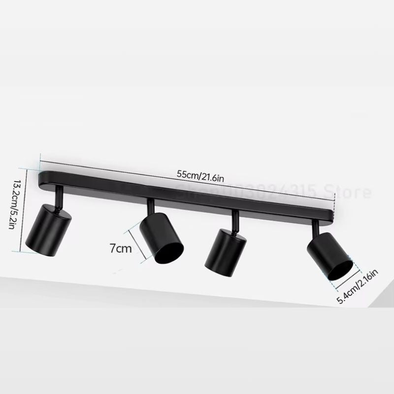 Lustre Luminária de Teto Spots em Led - Preto/Branco