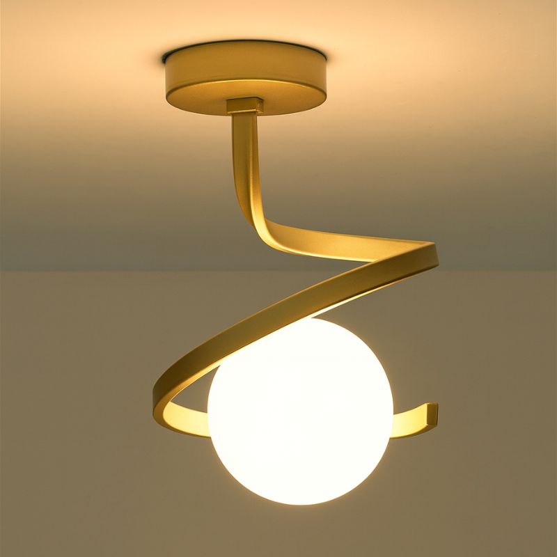 Luminária de Teto Plafon Helix LEDZ - Preto/Dourado