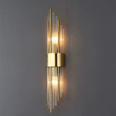 Luminária Arandela de Parede Feixes Led - Dourado/Preto - 35cm