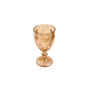 Jogo 6 Taças para Água de Vidro Diamond Âmbar Metalizado - 325ml