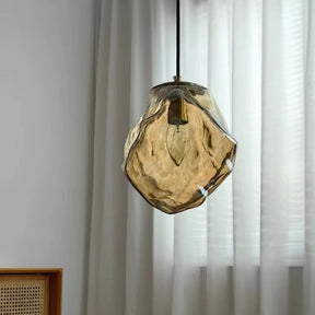 Lustre Pendente Minimalista Orgânico Torino LEDZ – Vidro – Transparente/Âmbar/Fumê – 15cm/22cm