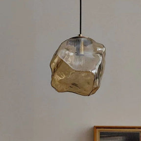 Lustre Pendente Minimalista Orgânico Torino LEDZ – Vidro – Transparente/Âmbar/Fumê – 15cm/22cm