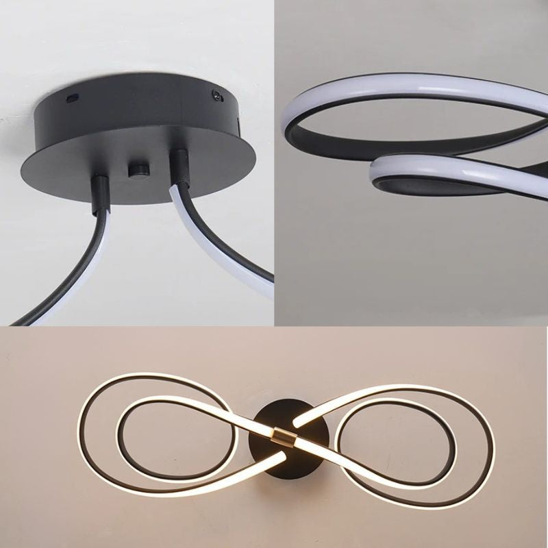 Últimas Unidades – 30% OFF | Lustre Luminária de Teto Plafon de Luxo Fluence LEDZ - Dourado/Prata/Preto – 75cm/96cm