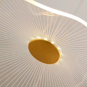 Lustre Pendente Moderno Folha Minimalista Led