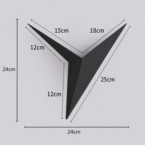 Luminária Arandela de Parede Minimalista Triangular Cosenza LEDZ – Preto/Branco/Dourado