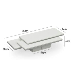 Luminária Arandela de Parede em Níveis Efeito 3D Monare LEDZ – Retangular/Circular - Preto/Branco