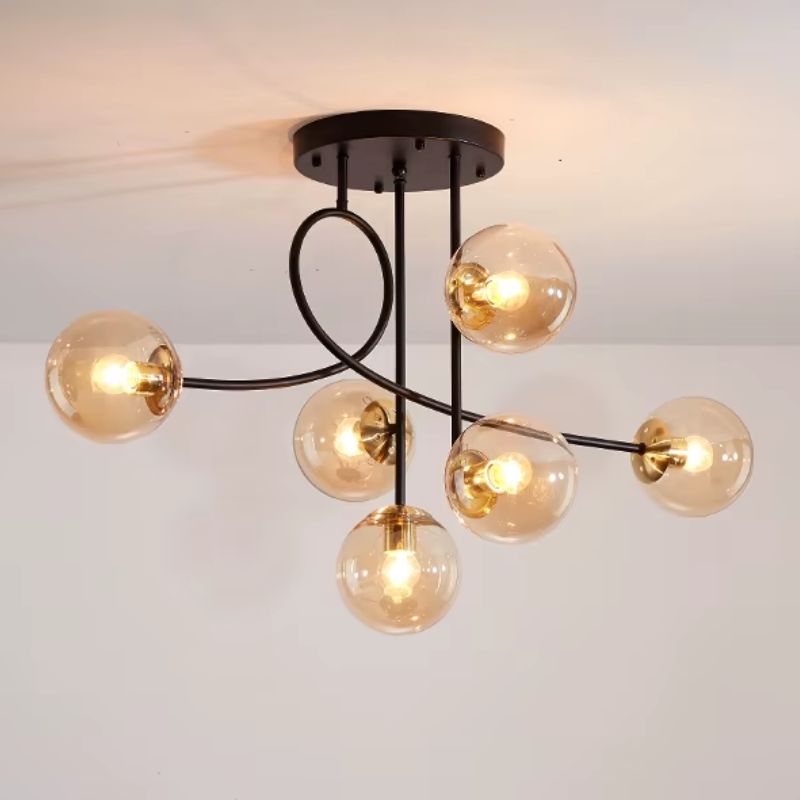 Lustre Pendente Moderno Jabuticaba Vertical - 6 Lâmpadas - 90cm