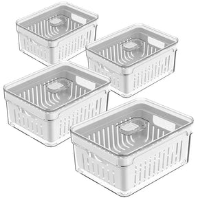 Kit 6 Organizadores 2,2 Litros de Geladeira Acrílico
