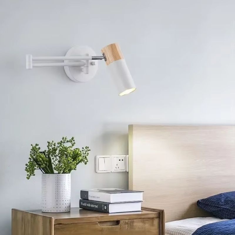 Luminária Arandela de Parede Moderna Articulada Flexis LEDZ - Preto/Branco