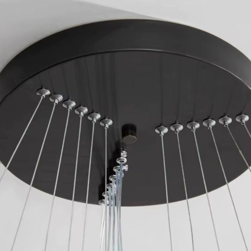 Lustre Pendente de Luxo para Pé-Direio Duplo Atena LEDZ – 5 Anéis (3 metros) / 4 Anéis (2 metros)