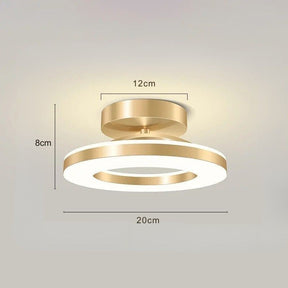 Luminária de Teto Plafon Circular Lumina LEDZ – Dourado/Preto – 20cm/30cm