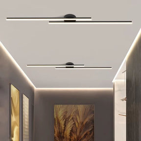 Luminária de Teto Plafon Linha Dupla Slim Led - 60cm / 80cm