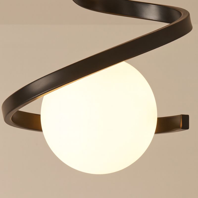 Luminária de Teto Plafon Helix LEDZ - Preto/Dourado