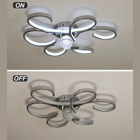 Lustre Luminária de Teto Plafon de Luxo Fiorenza LEDZ - Dourado/Prata/Preto - 60cm