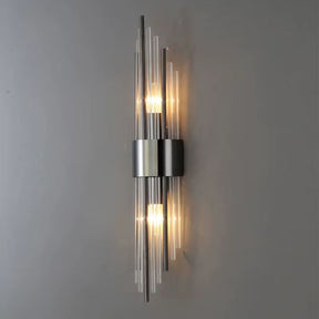 Luminária Arandela de Parede Feixes Led - Dourado/Preto - 35cm
