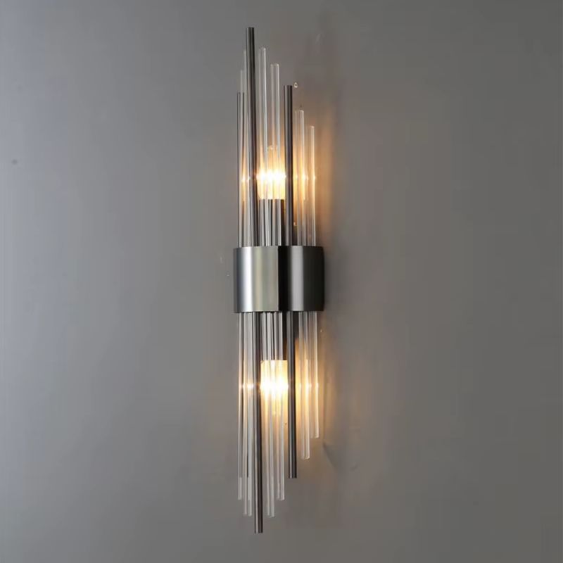 Luminária Arandela de Parede Feixes Led - Dourado/Preto - 35cm