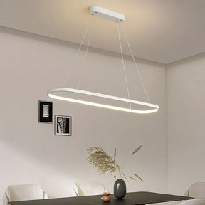 Lustre Pendente Moderno Minimalista Elipse Ledz - 70cm/90cm