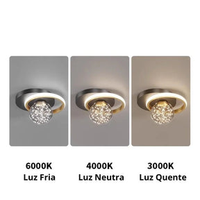Luminária de Teto Plafon Moderno Globo Circular Ledz