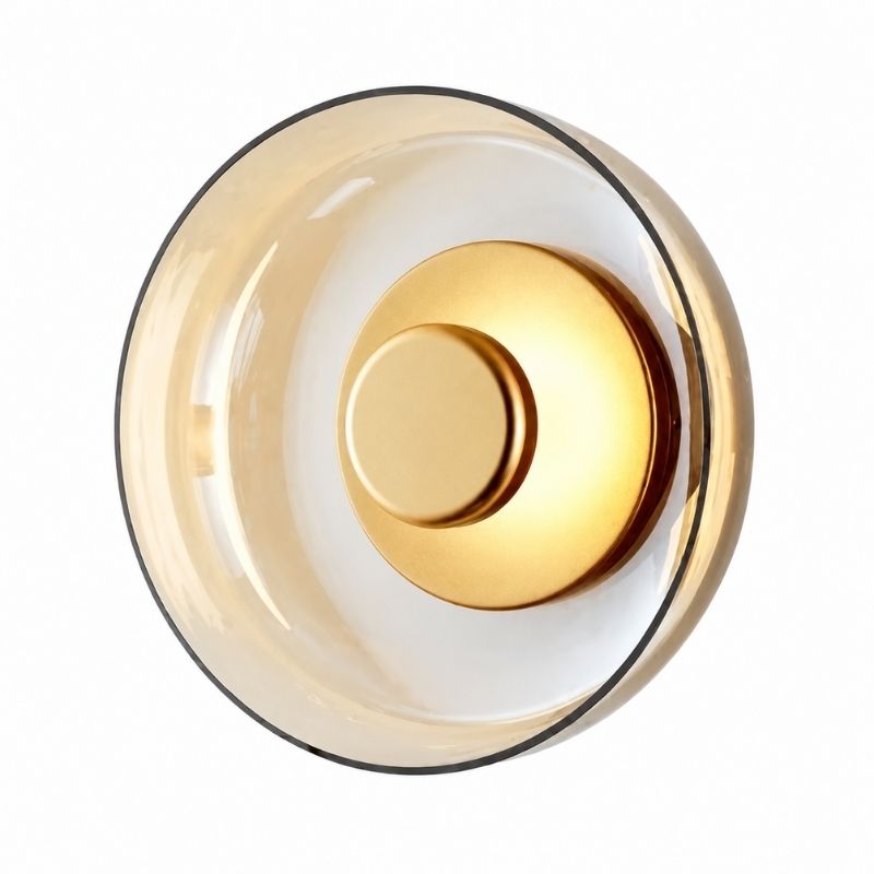 Luminária Arandela de Parede Design Italiano Mezza Luna LEDZ – Transparente/Âmbar/Fumê