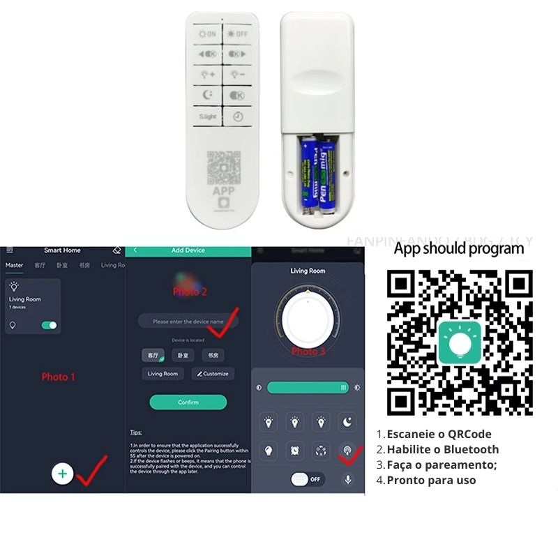 Lustre Pendente Moderno Infinity Led  - Controle Remoto e APP - 100cm