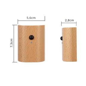 Luminária Arandela de Parede Sem Fio Com Sensor de Presença Recarregável - Small Wood