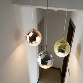 Lustre Pendente de Luxo Minimalista Orion LEDZ – Dourado/Prata/Rose Gold – 15cm/20cm