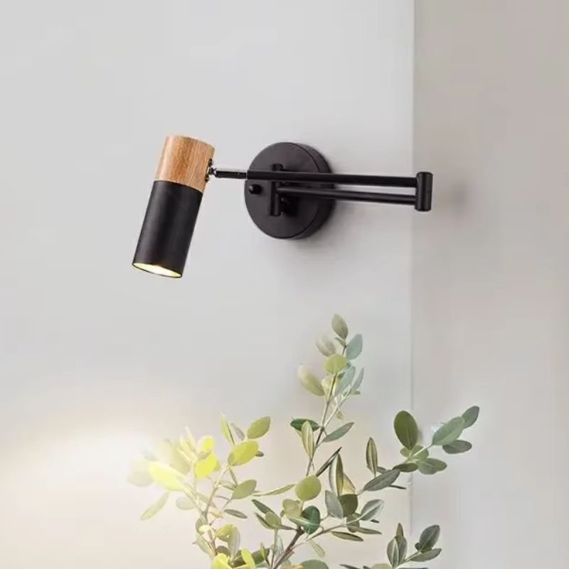 Luminária Arandela de Parede Moderna Articulada Flexis LEDZ - Preto/Branco