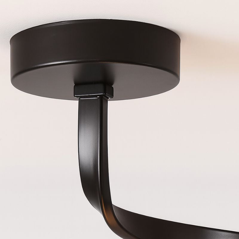 Luminária de Teto Plafon Helix LEDZ - Preto/Dourado
