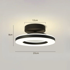 Luminária de Teto Plafon Circular Lumina LEDZ – Dourado/Preto – 20cm/30cm