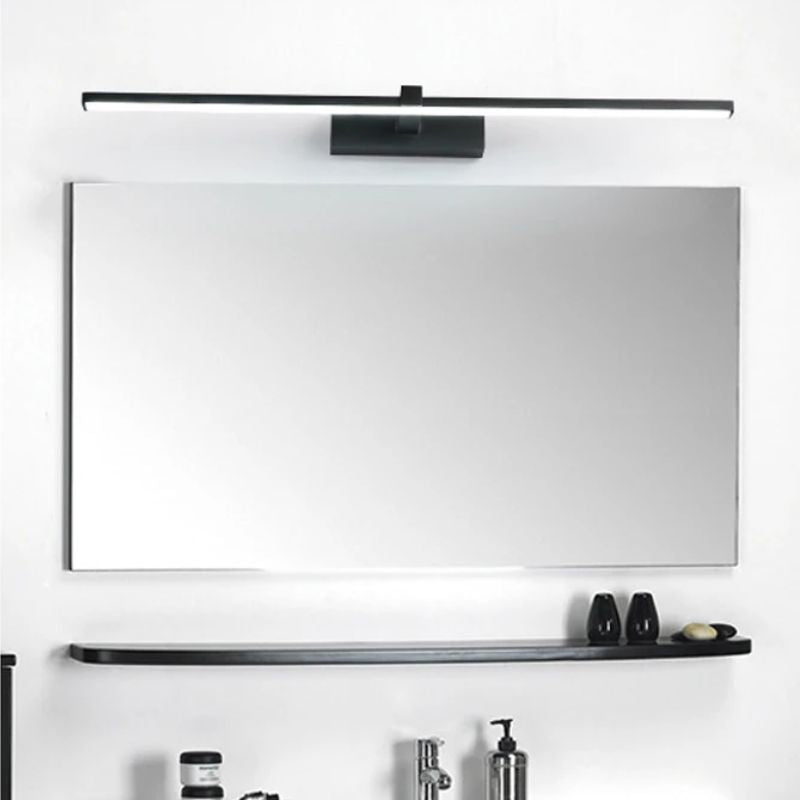 Luminária Arandela de Parede Slim Para Banheiro Retangular Led - 40cm/60cm - Preta/Branca
