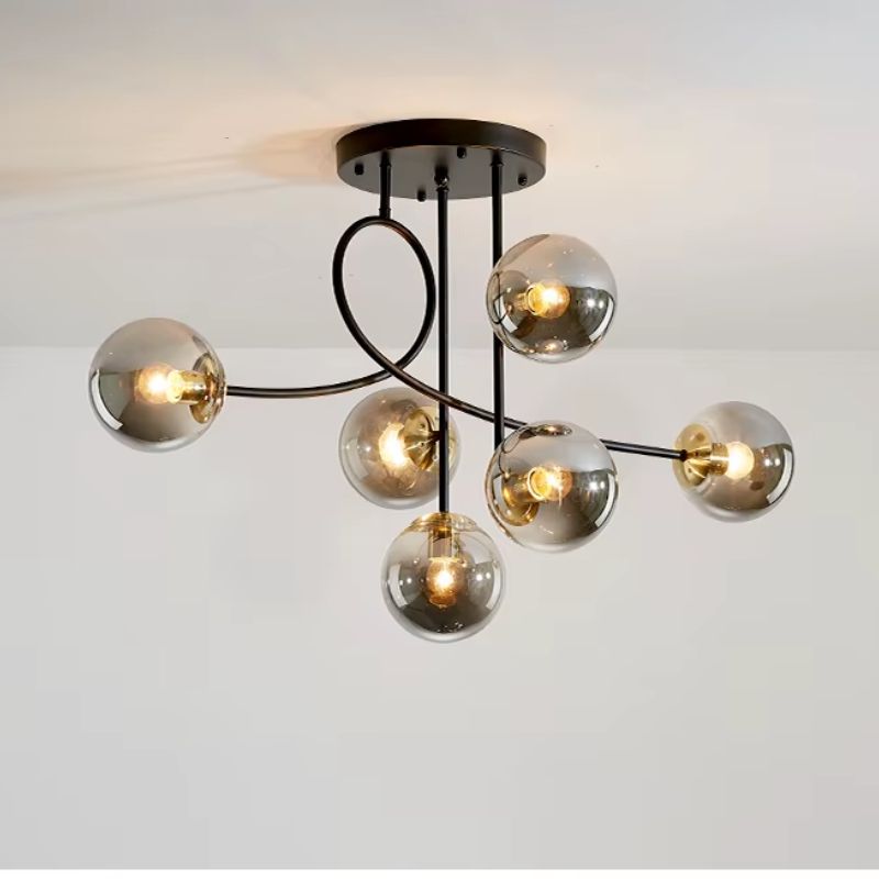 Lustre Pendente Moderno Jabuticaba Vertical - 6 Lâmpadas - 90cm