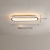 Luminária de Teto Plafon Oval Slim Led - 40cm