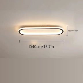 Luminária de Teto Plafon Oval Slim Led - 40cm
