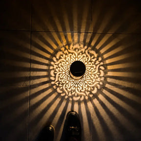Luminária Luz Solar LED Decorativa Mandala – Acendimento Automático