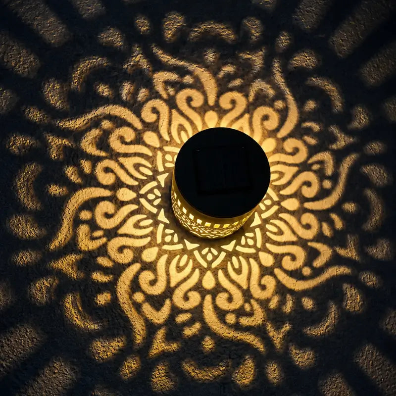 Luminária Luz Solar LED Decorativa Mandala – Acendimento Automático