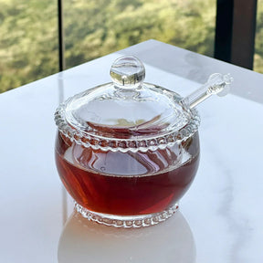Kit Meleira e Açucareiro de Cristal Pearl 2 Peças
