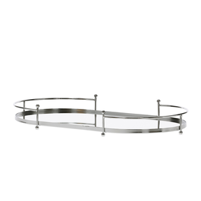 Bandeja Oval em Metal Espelhada 41cm