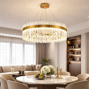 Lustre Pendente de Luxo em Cristais de Vidro Bellagio Ledz