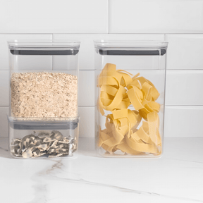 Pote Porta Mantimento Organizador Retangular com Tampa Hermética Natural Block 2,3 Litros
