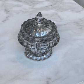 Pote Bomboniere Champanhe em Vidro  11,5 cm