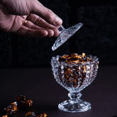 Mini Bomboniere com Pé de Cristal Bolhas 9,5cm