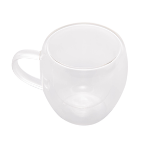 Jogo 2 Canecas de Café Parede Dupla Vidro Borossilicato 80ml